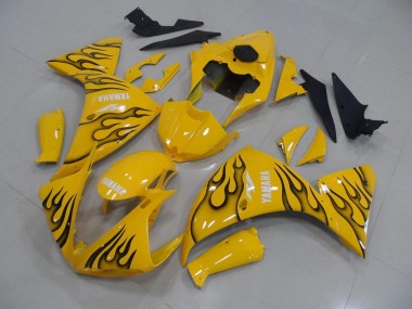 Carenado Moto Yamaha R1 2012-2014 - Amarillo Negro Llama