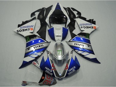Carenado Moto Yamaha R1 2012-2014 - Azul Blanco IVECO