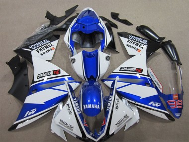 Carenado Moto Yamaha R1 2012-2014 - Azul Blanco Pizzoli