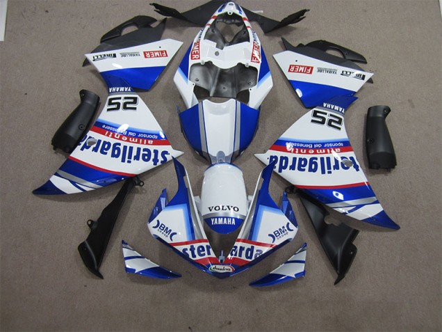 Carenado Moto Yamaha R1 2012-2014 - Blanco Azul Volvo Sterilgarda 25 Carenado Moto Yamaha R1 2012-2014 - Blanco Azul Volvo Sterilgarda 25
