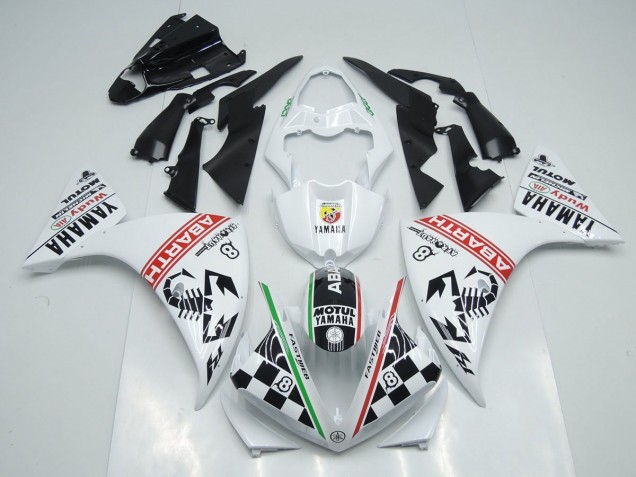 Carenado Moto Yamaha R1 2012-2014 - Blanco Negro Abrath Carenado Moto Yamaha R1 2012-2014 - Blanco Negro Abrath
