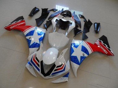 Carenado Moto Yamaha R1 2012-2014 - Blanco Negro Ducati Star