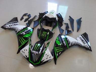 Carenado Moto Yamaha R1 2012-2014 - Blanco Verde Big Monster