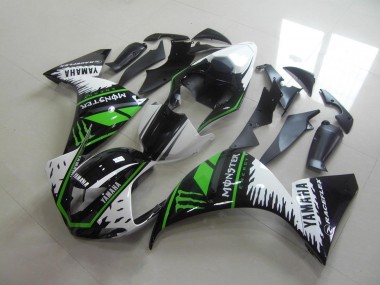 Carenado Moto Yamaha R1 2012-2014 - Blanco Verde Monster