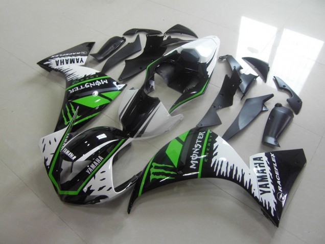 Carenado Moto Yamaha R1 2012-2014 - Blanco Verde Monster Carenado Moto Yamaha R1 2012-2014 - Blanco Verde Monster