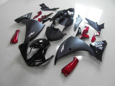 Carenado Moto Yamaha R1 2012-2014 - Negro Mate Rojo