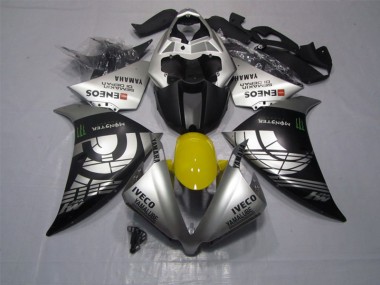 Carenado Moto Yamaha R1 2012-2014 - Negro Plata Iveco Yamalube Monster