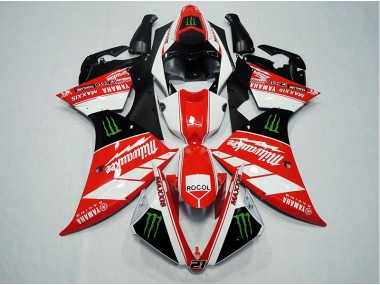 Carenado Moto Yamaha R1 2012-2014 - Rojo Blanco Rocol