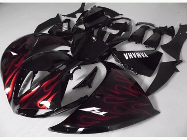 Carenado Moto Yamaha R1 2012-2014 - Rojo Negro Llama