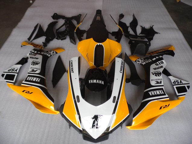 Carenado Moto Yamaha R1 2015-2019 - Amarillo Blanco Negro Carenado Moto Yamaha R1 2015-2019 - Amarillo Blanco Negro