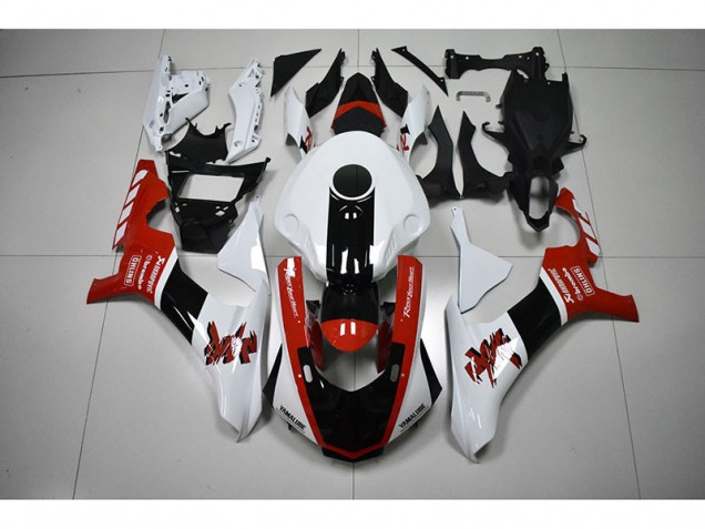 Carenado Moto Yamaha R1 2015-2019 - Blanco Rojo Negro Carenado Moto Yamaha R1 2015-2019 - Blanco Rojo Negro