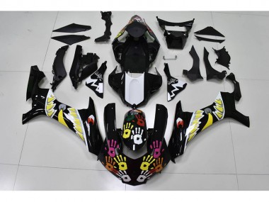 Carenado Moto Yamaha R1 2015-2019 - Negro Blanco
