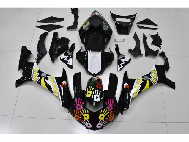 Carenado Moto Yamaha R1 2015-2019 - Negro Blanco Carenado Moto Yamaha R1 2015-2019 - Negro Blanco