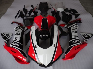 Carenado Moto Yamaha R1 2015-2019 - Rojo Blanco Negro