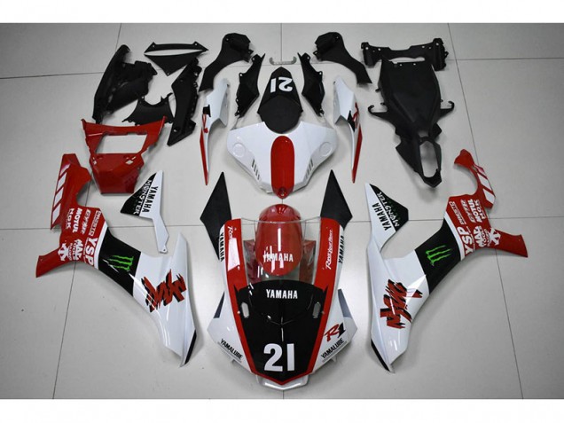 Carenado Moto Yamaha R1 2015-2019 - Rojo Negro 21 Carenado Moto Yamaha R1 2015-2019 - Rojo Negro 21