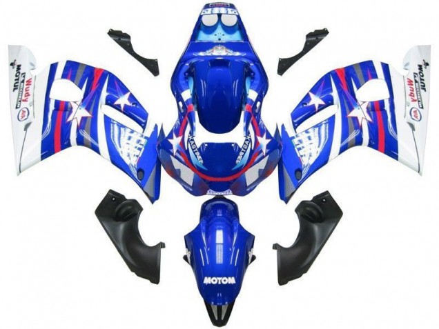 Carenado Moto Yamaha R6 1998-2002 - Azul Blanco Estrella Fiat Carenado Moto Yamaha R6 1998-2002 - Azul Blanco Estrella Fiat