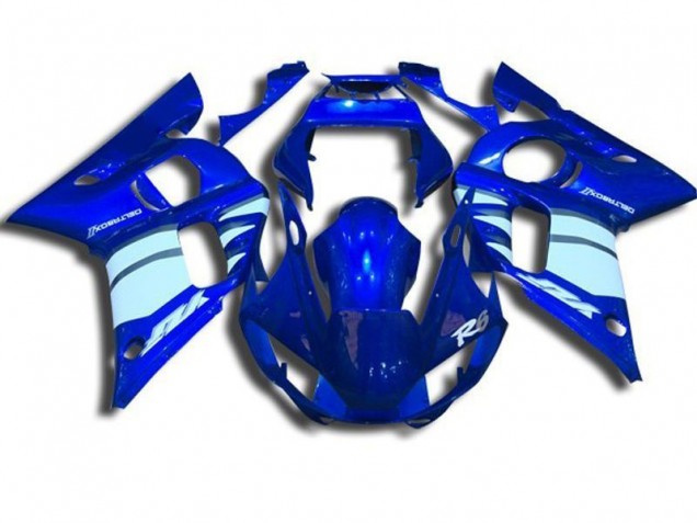Carenado Moto Yamaha R6 1998-2002 - Azul & Blanco