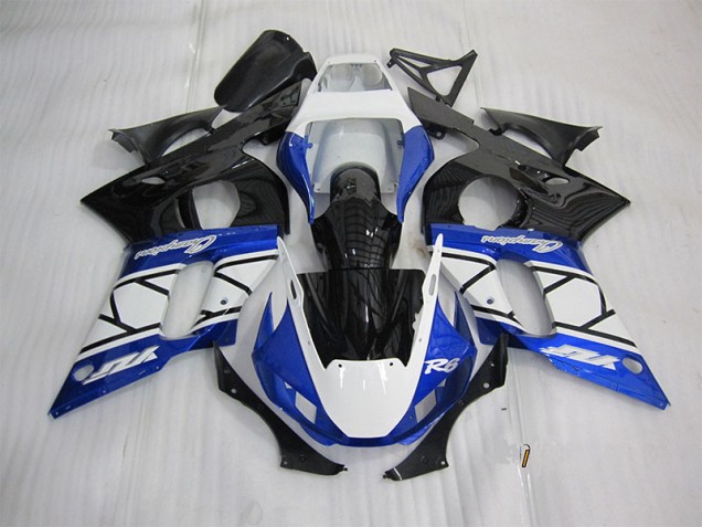 Carenado Moto Yamaha R6 1998-2002 - Azul Blanco Negro Carenado Moto Yamaha R6 1998-2002 - Azul Blanco Negro
