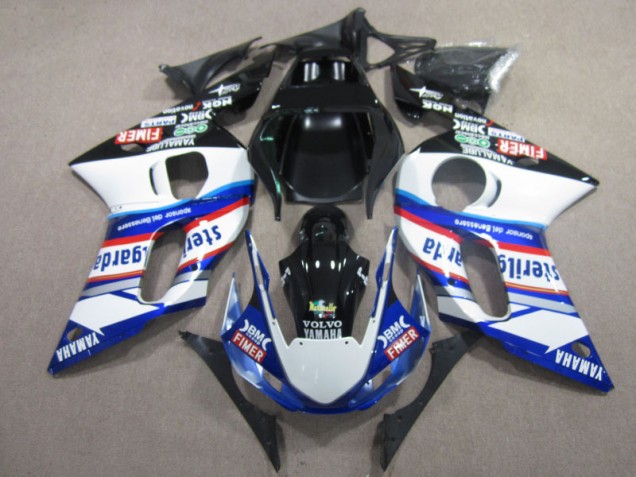 Carenado Moto Yamaha R6 1998-2002 - BM FIMER VOLVO Azul Blanco Negro Carenado Moto Yamaha R6 1998-2002 - BM FIMER VOLVO Azul Blanco Negro