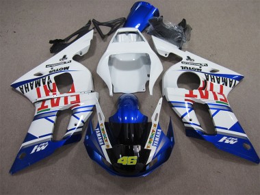 Carenado Moto Yamaha R6 1998-2002 - Blanco Azul Fiat 46