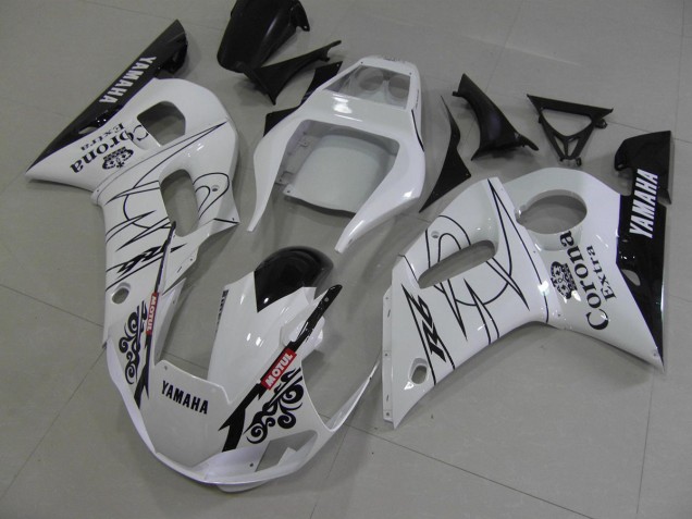 Carenado Moto Yamaha R6 1998-2002 - Blanco Negro Corona Carenado Moto Yamaha R6 1998-2002 - Blanco Negro Corona