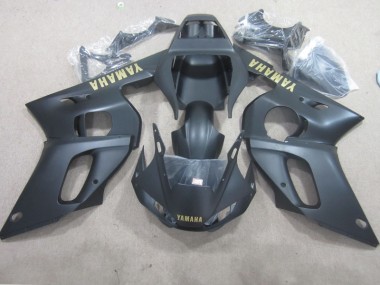 Carenado Moto Yamaha R6 1998-2002 - Negro Amarillo Calcomanía