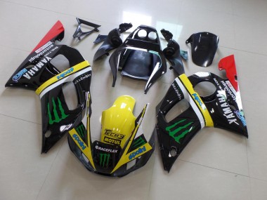 Carenado Moto Yamaha R6 1998-2002 - Negro Amarillo Monster