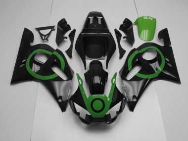Carenado Moto Yamaha R6 1998-2002 - Negro Verde Círculo