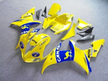 Carenado Moto Yamaha R6 2003-2005 - Amarillo Azul Motul Camello