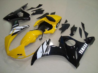 Carenado Moto Yamaha R6 2003-2005 - Amarillo Negro