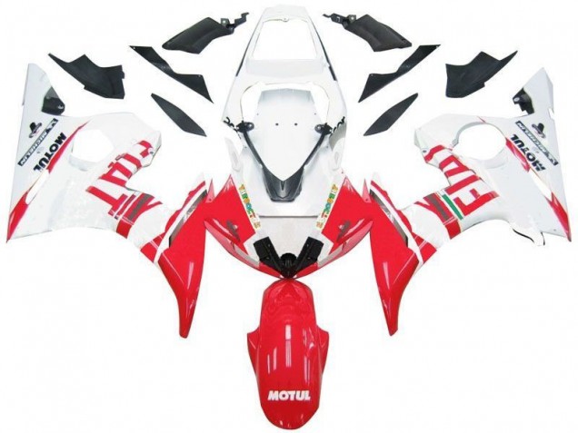 Carenado Moto Yamaha R6 2003-2005 - Blanco Rojo Fiat