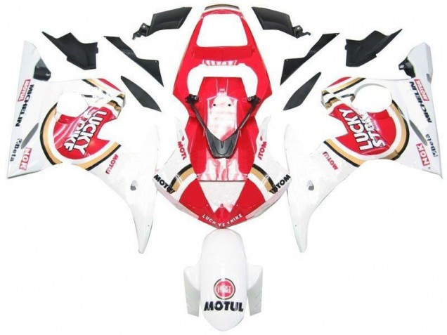 Carenado Moto Yamaha R6 2003-2005 - Blanco Rojo Lucky Strike Carenado Moto Yamaha R6 2003-2005 - Blanco Rojo Lucky Strike