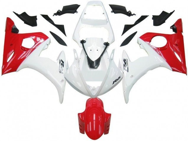 Carenado Moto Yamaha R6 2003-2005 - Blanco Rojo Carenado Moto Yamaha R6 2003-2005 - Blanco Rojo