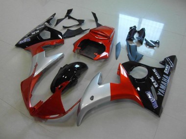 Carenado Moto Yamaha R6 2003-2005 - Naranja Plata Negro