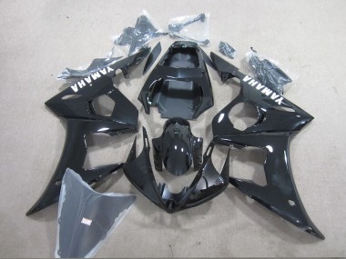 Carenado Moto Yamaha R6 2003-2005 - Negro Blanco Calcomanía