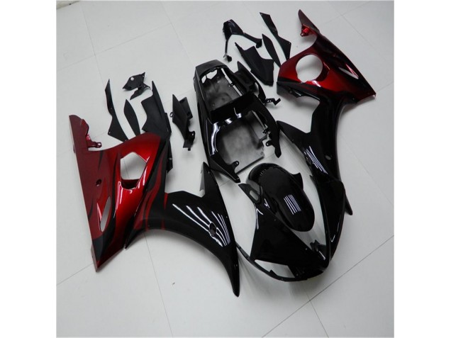 Carenado Moto Yamaha R6 2003-2005 - Negro Rojo