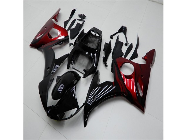 Carenado Moto Yamaha R6 2003-2005 - Negro Rojo