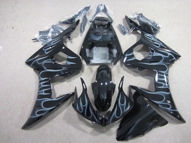 Carenado Moto Yamaha R6 2003-2005 - Negro con Llama