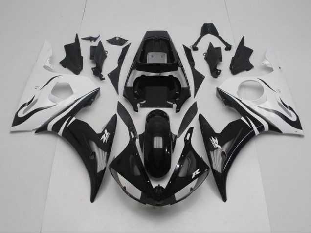 Carenado Moto Yamaha R6 2003-2005 - Negro y blanco Carenado Moto Yamaha R6 2003-2005 - Negro y blanco