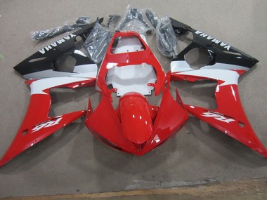 Carenado Moto Yamaha R6 2003-2005 - Rojo Blanco Calcomanía