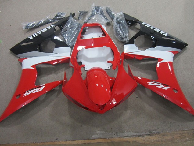 Carenado Moto Yamaha R6 2003-2005 - Rojo Blanco Calcomanía Carenado Moto Yamaha R6 2003-2005 - Rojo Blanco Calcomanía