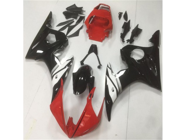Carenado Moto Yamaha R6 2003-2005 - Rojo Negro Blanco Carenado Moto Yamaha R6 2003-2005 - Rojo Negro Blanco