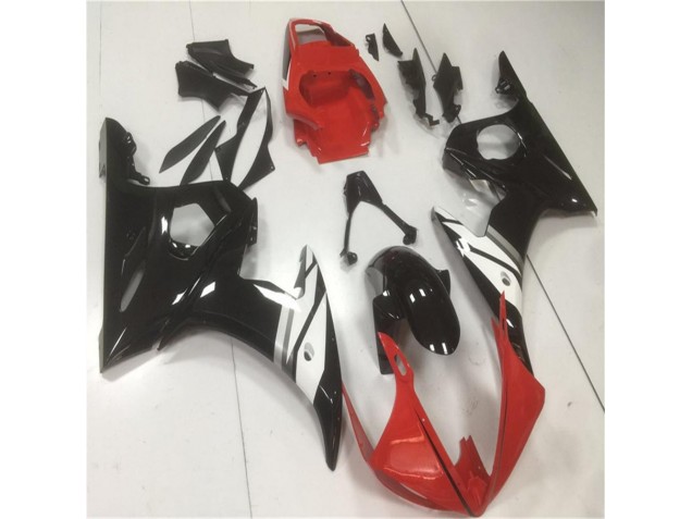 Carenado Moto Yamaha R6 2003-2005 - Rojo Negro Blanco Carenado Moto Yamaha R6 2003-2005 - Rojo Negro Blanco