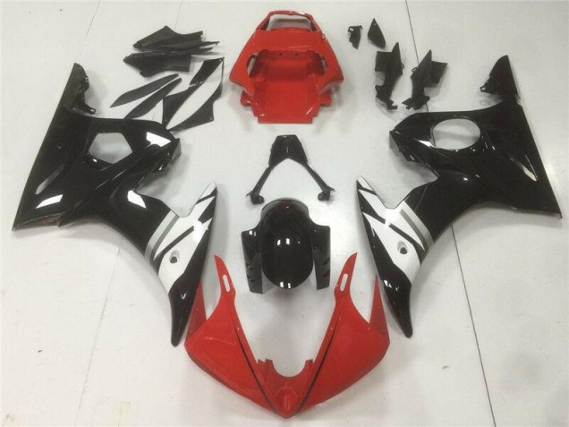 Carenado Moto Yamaha R6 2003-2005 - Rojo Negro Blanco Carenado Moto Yamaha R6 2003-2005 - Rojo Negro Blanco