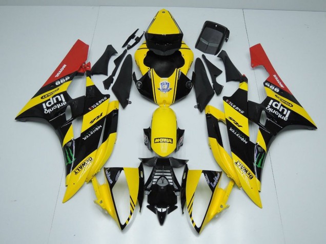 Carenado Moto Yamaha R6 2006-2007 - Amarillo Negro Monster Carenado Moto Yamaha R6 2006-2007 - Amarillo Negro Monster