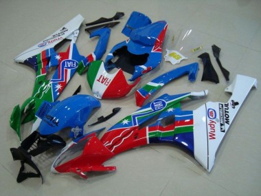 Carenado Moto Yamaha R6 2006-2007 - Azul Rojo Blanco Verde