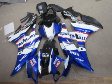 Carenado Moto Yamaha R6 2006-2007 - Blanco Azul Sterilgarda Volvo
