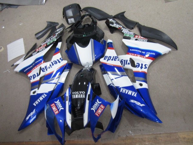 Carenado Moto Yamaha R6 2006-2007 - Blanco Azul Sterilgarda Volvo Carenado Moto Yamaha R6 2006-2007 - Blanco Azul Sterilgarda Volvo