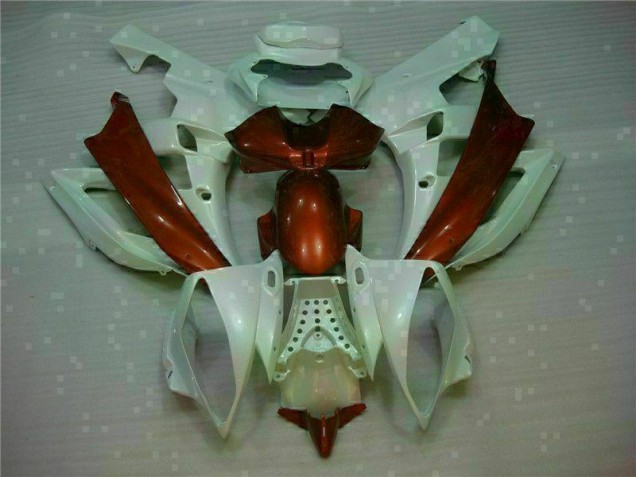 Carenado Moto Yamaha R6 2006-2007 - Blanco Marrón Carenado Moto Yamaha R6 2006-2007 - Blanco Marrón