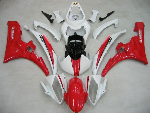 Carenado Moto Yamaha R6 2006-2007 - Blanco Rojo Michelin Carenado Moto Yamaha R6 2006-2007 - Blanco Rojo Michelin